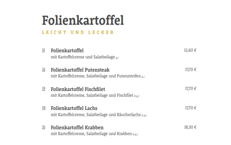 Folienkartoffeln Friesenheim